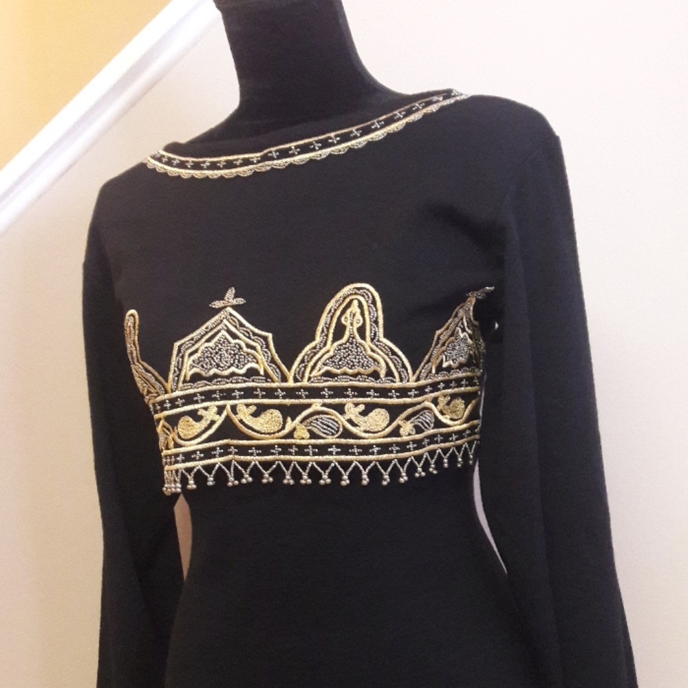 Carole Little Petite/Form Fit/ Wool Blend/ Dress - Picture 3 of 7